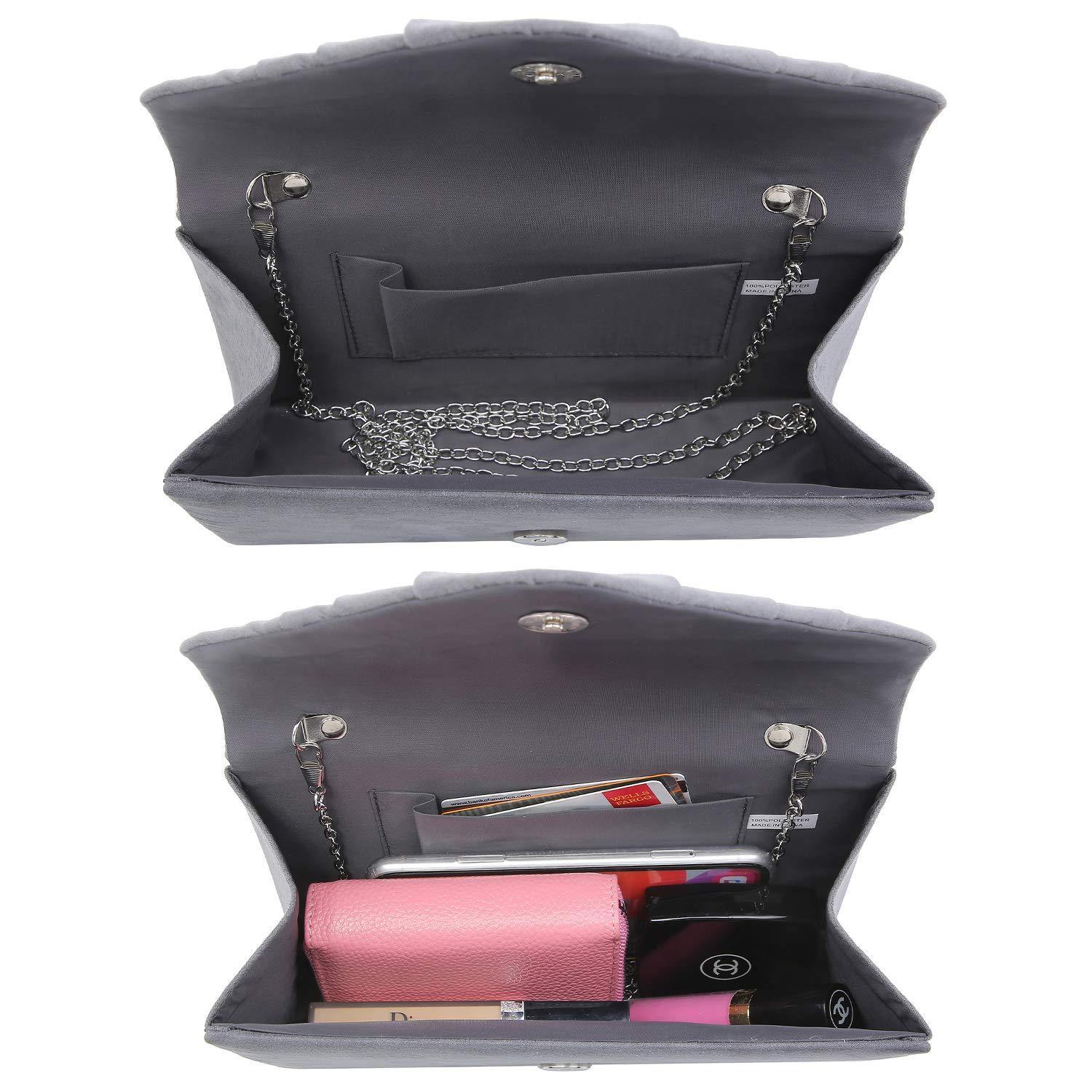 Dasein Women's Evening Bag Pleated Envelope Clutch l Dasein - Dasein Bags