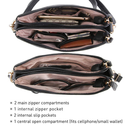 Small Size Emblem Retro Designer Crossbody Messenger Bag l Dasein - Dasein Bags