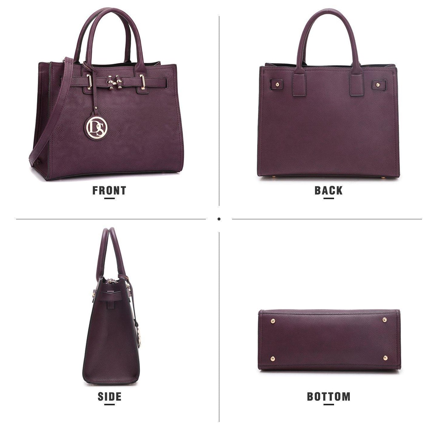 Women Satchel Purses Handbags Belted Top-handle Work Tote Shoulder l Dasein - Dasein Bags