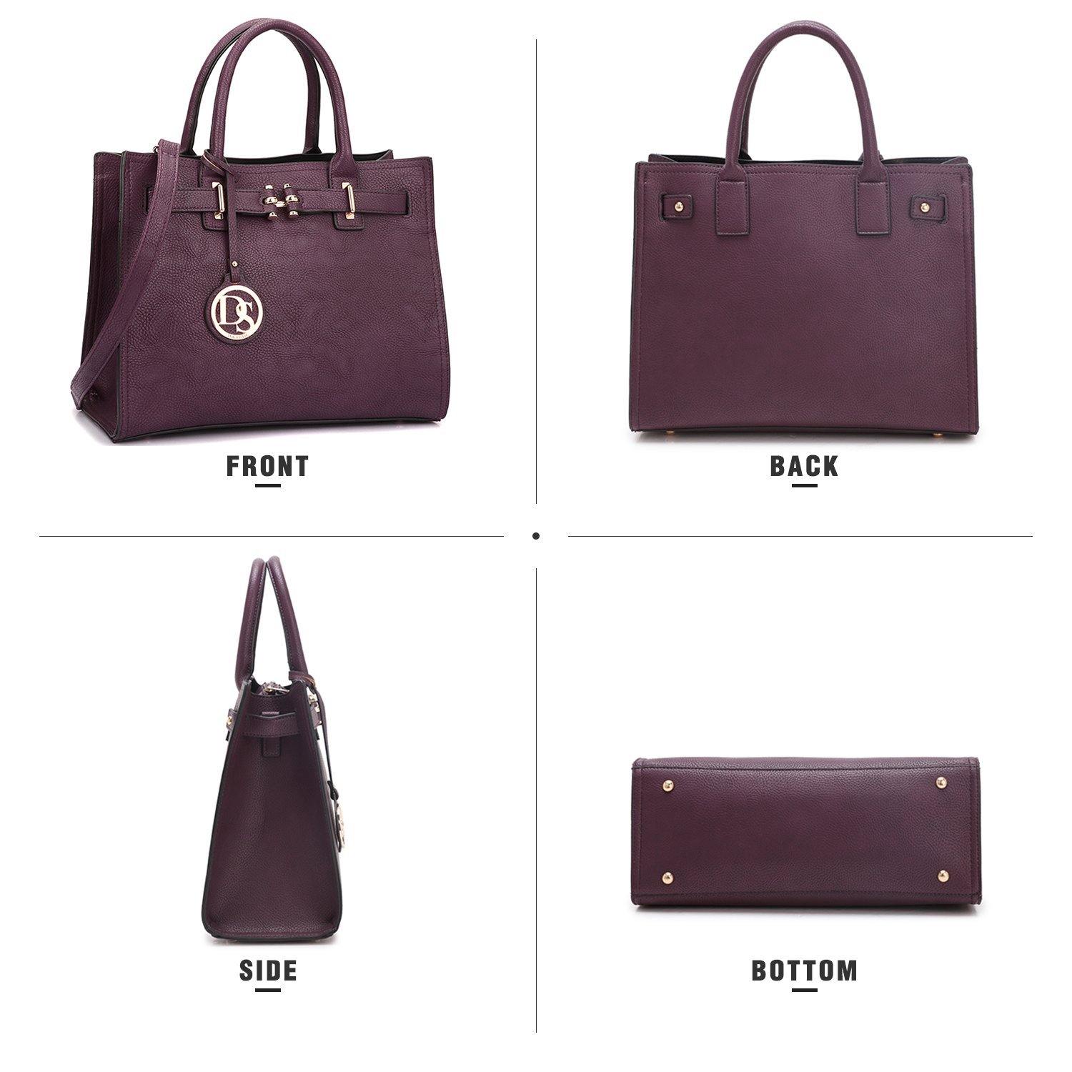 Women Satchel Purses Handbags Belted Top-handle Work Tote Shoulder l Dasein - Dasein Bags