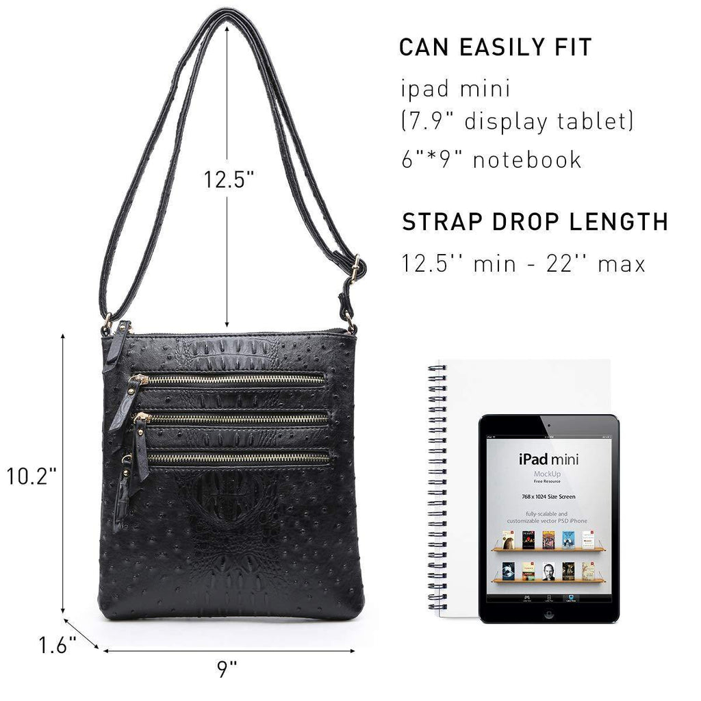 Women Lightweight Functional Multi Pocket Crossbody Bag l Dasein - Dasein Bags