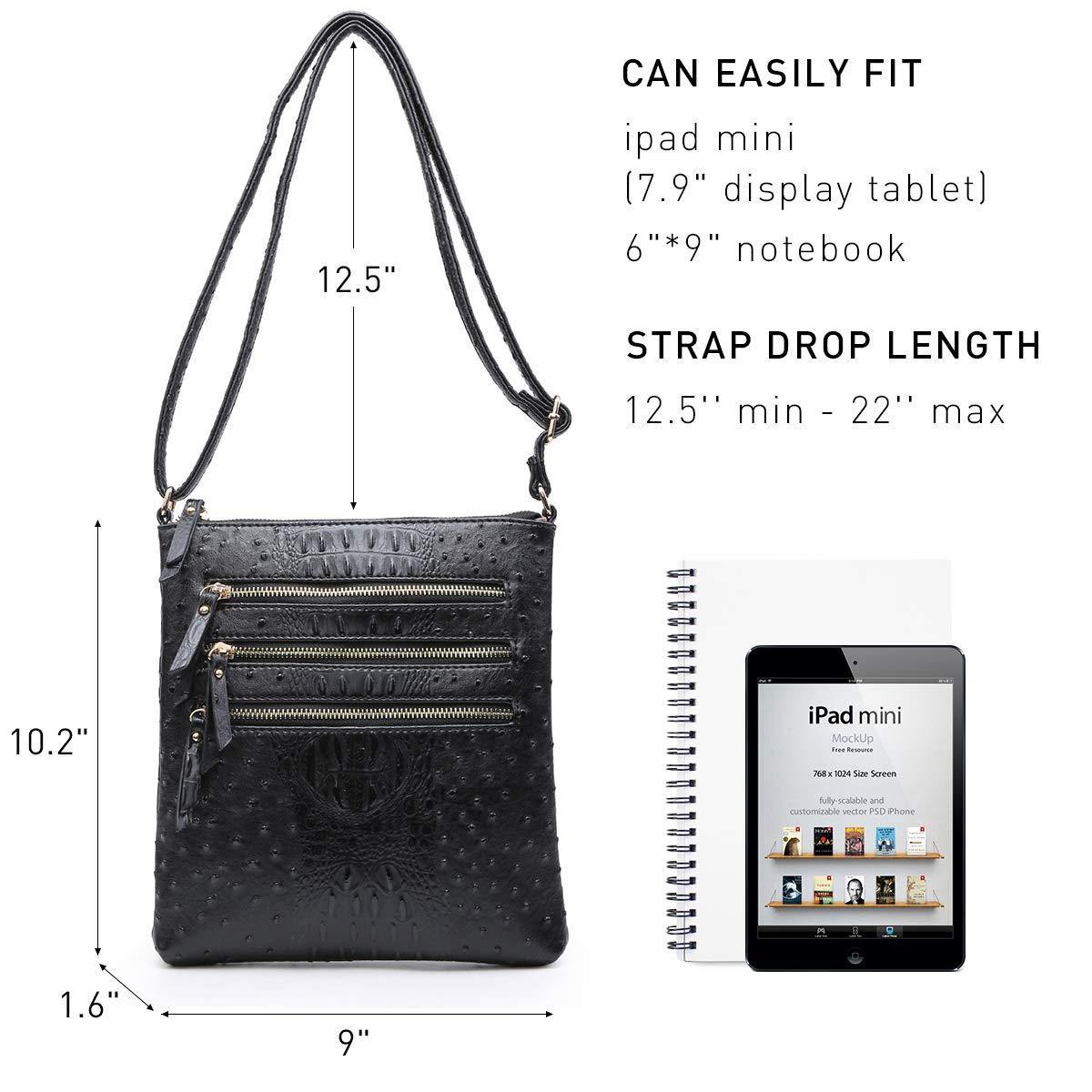Women Lightweight Functional Multi Pocket Crossbody Bag l Dasein - Dasein Bags