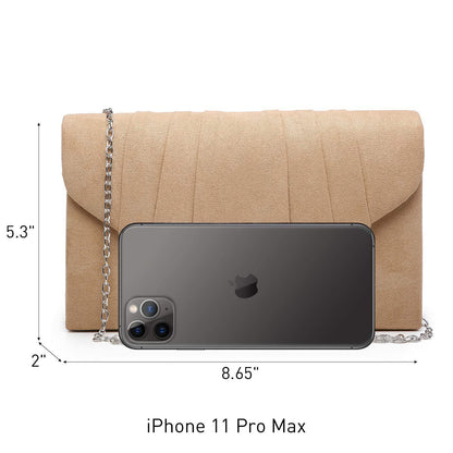 Dasein Women's Evening Bag Pleated Envelope Clutch l Dasein - Dasein Bags