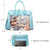 Fashion embossed Shoulder Top Handle Satchel Tote Bag with Matching Clutch l Dasein - Dasein Bags