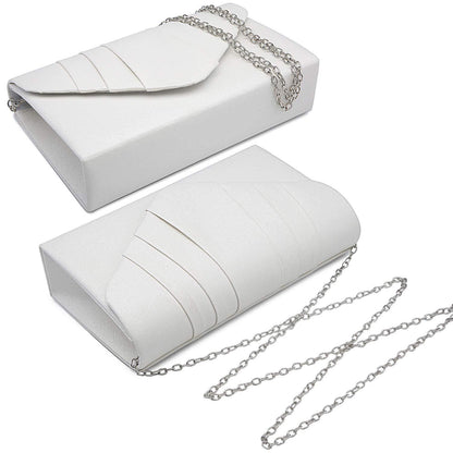 Women's Evening Bag Pleated Envelope Clutch Handbag l Dasein - Dasein Bags
