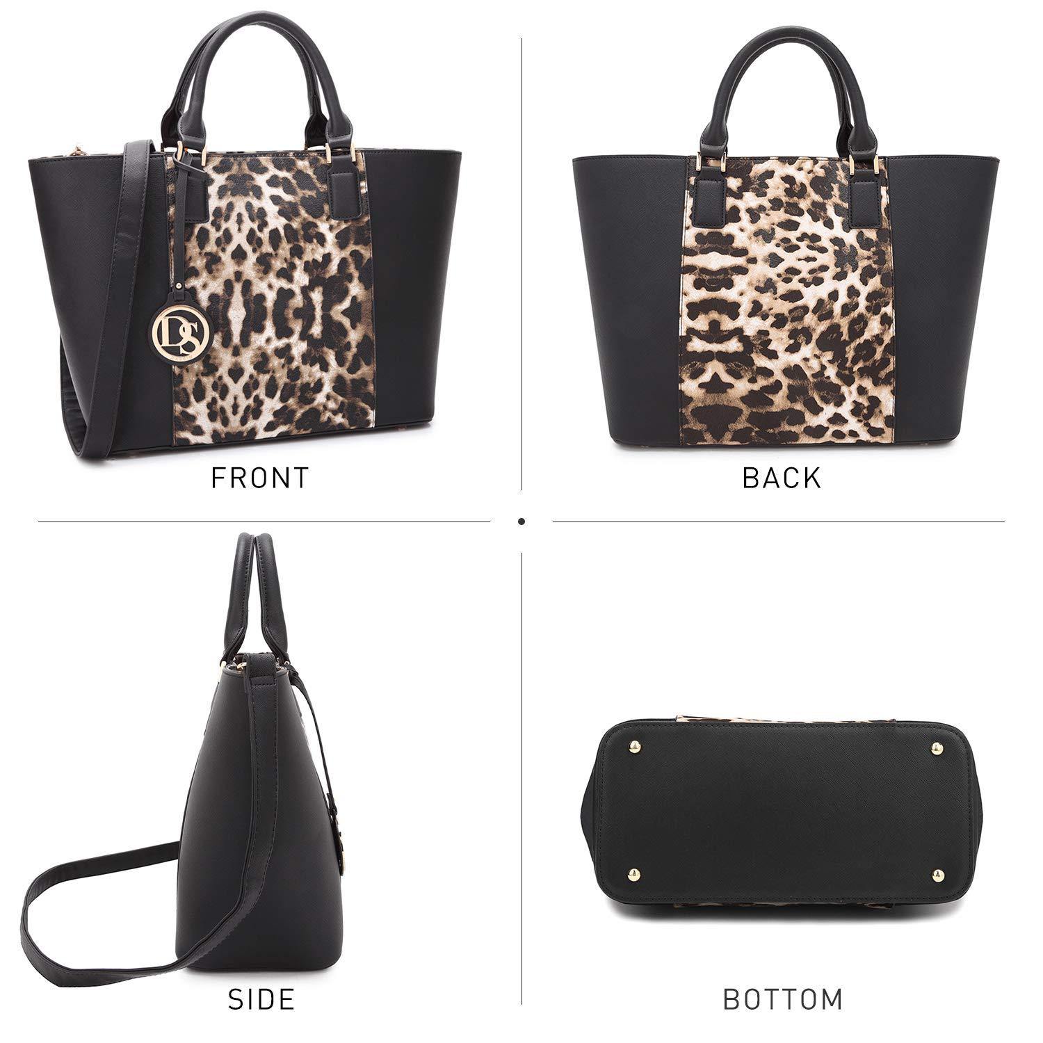 Fashion Stitching Color Large Tote Bag with Matching Wallet l Dasein - Dasein Bags