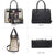 Two Tone Satchel Top Handle Bags Work Tote with Matching Wallet l Dasein - Dasein Bags