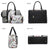 Padlock Two-Tone Satchel with Matching Wristlet - Dasein Bags