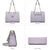 Women Fashion Chain Fashion Belt lock Tote Bags With Matching Clutch Dasein - Dasein Bags