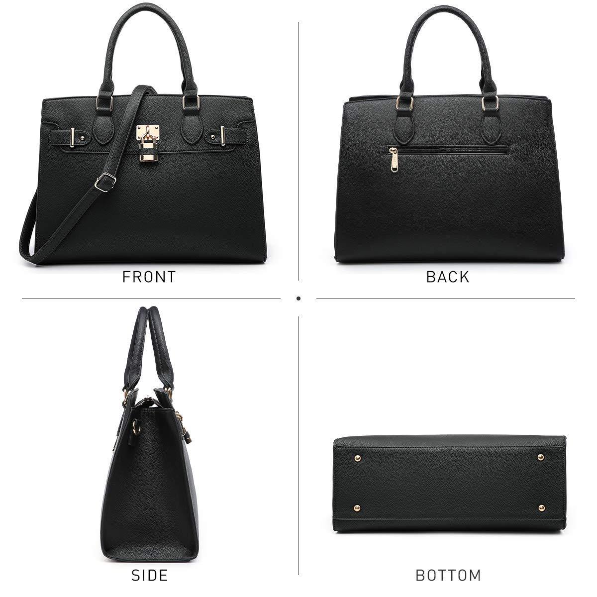 Classic Padlock Handbag with Matching Wallet - Dasein Bags