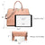 Fashion Pattern Embossed Handbag with Matching Wristlet l Dasein - Dasein Bags