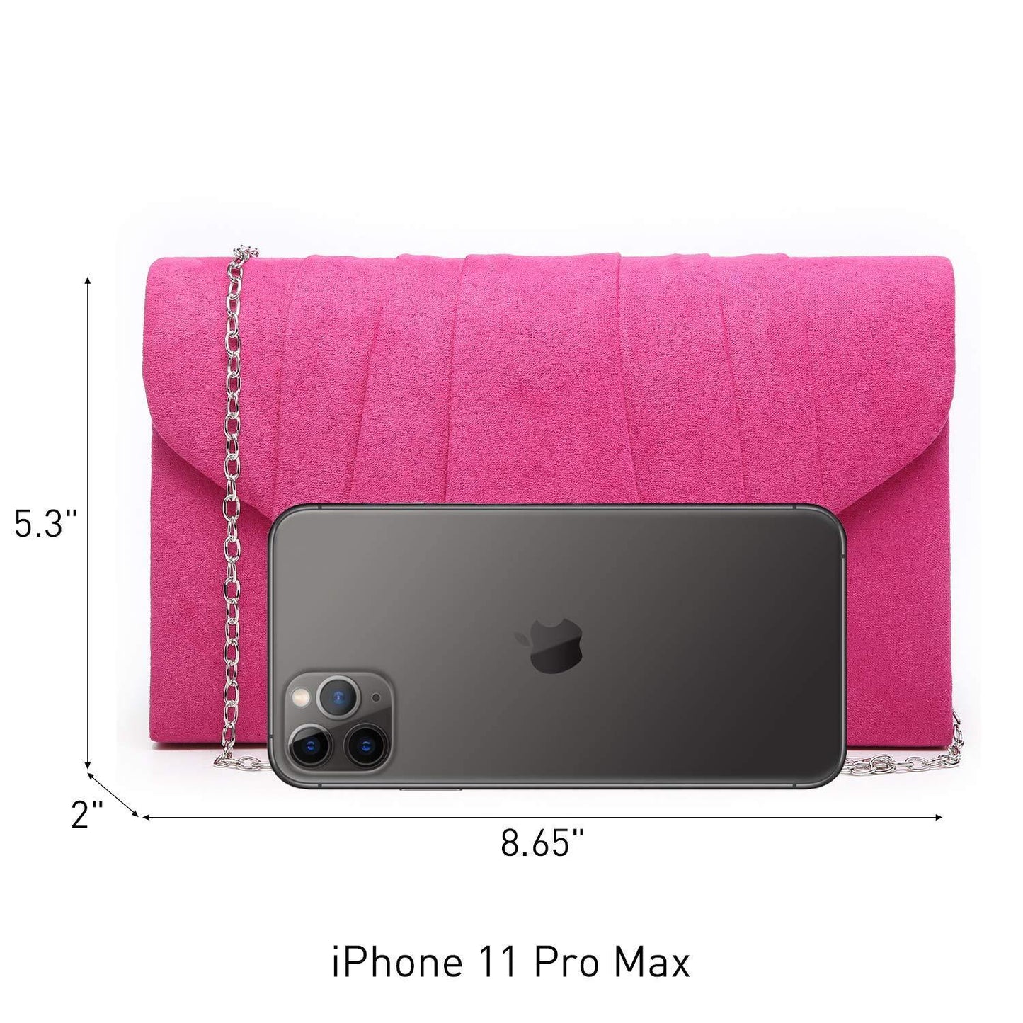 Dasein Women's Evening Bag Pleated Envelope Clutch l Dasein - Dasein Bags