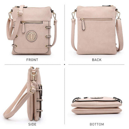 Small Size Emblem Retro Designer Crossbody Messenger Bag l Dasein - Dasein Bags