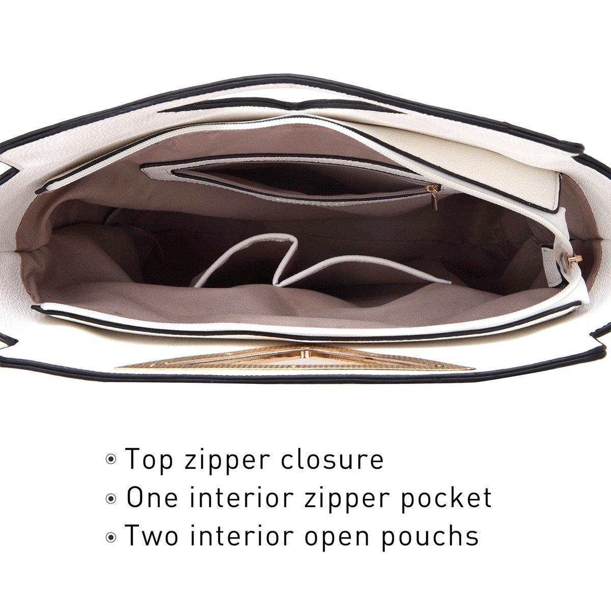 Fashion Design Chic Triangle Handle Shoulder Bag with Matching Wallet l Dasein - Dasein Bags