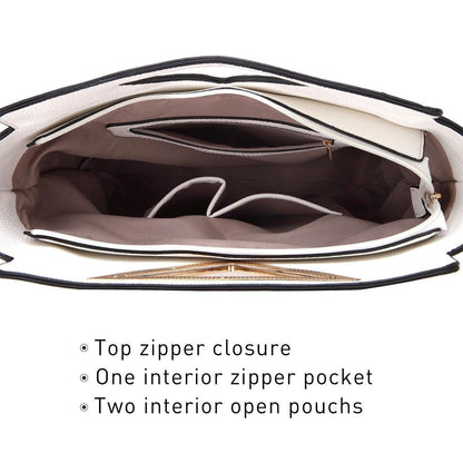 Fashion Design Chic Triangle Handle Shoulder Bag with Matching Wallet l Dasein - Dasein Bags