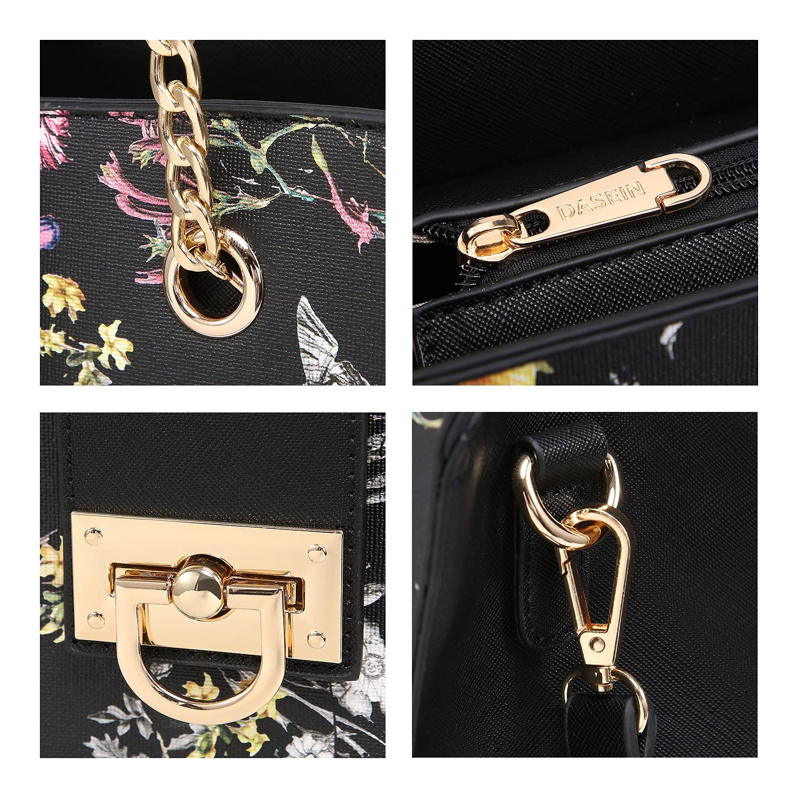 Women Fashion Chain Fashion Belt lock Tote Bags With Matching Clutch Dasein - Dasein Bags