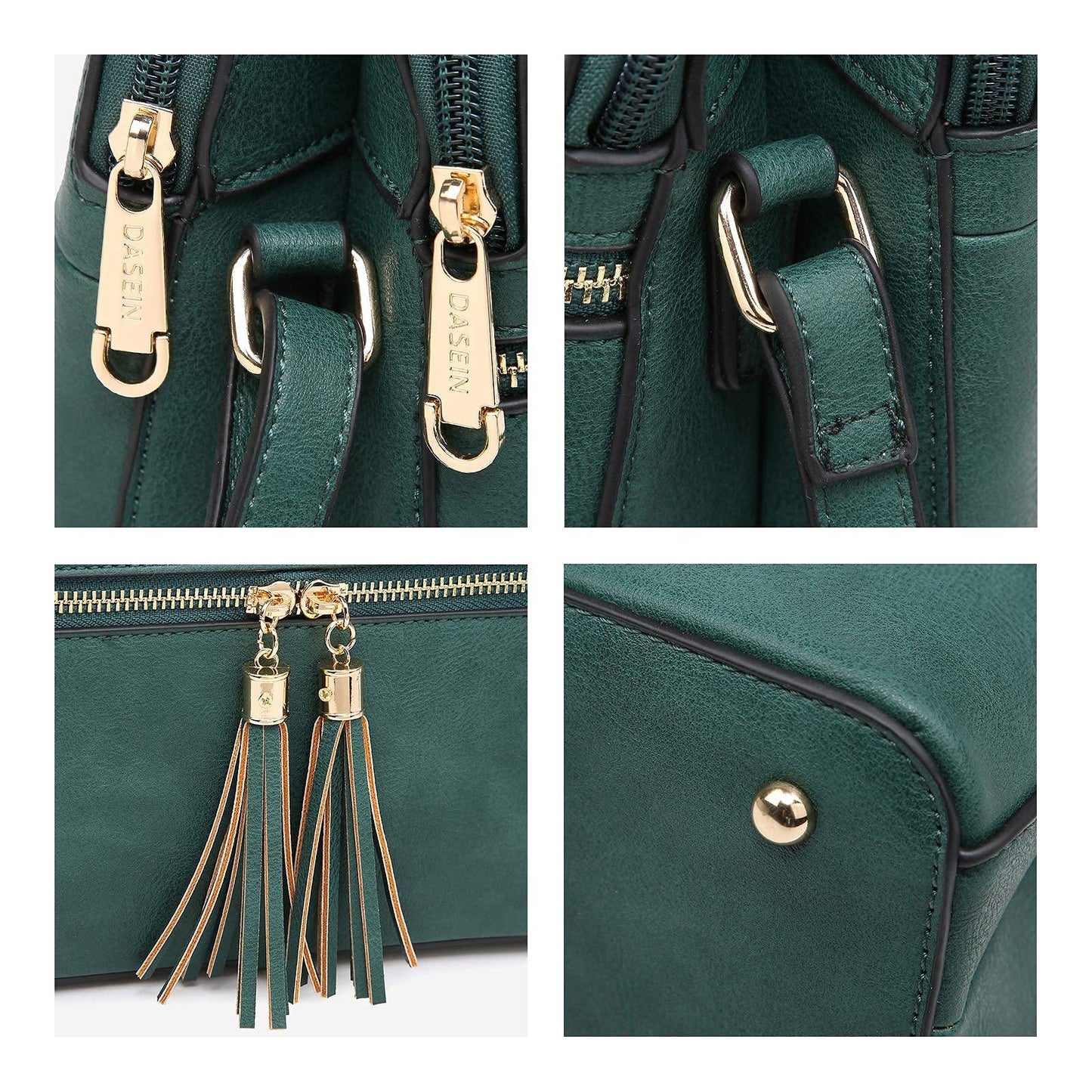 Tassel Front Zipper Crossbody Bag - Dasein Bags
