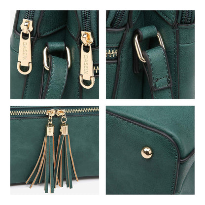 Tassel Front Zipper Crossbody Bag - Dasein Bags