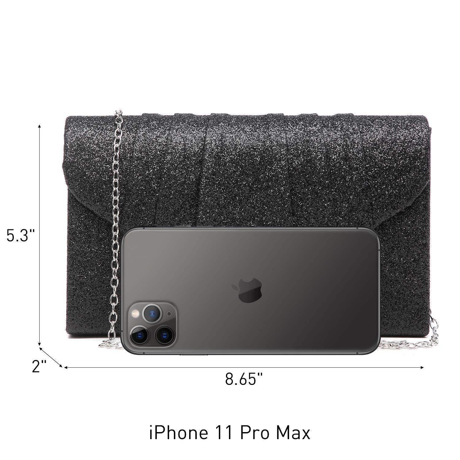 Women's Evening Bag Pleated Envelope Clutch Handbag l Dasein - Dasein Bags