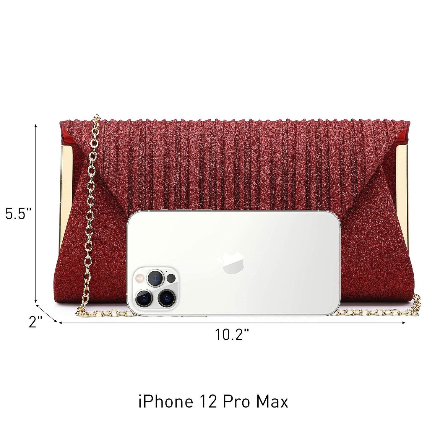 Dasein Glitter Flap Envelope Clutch Purses Evening Bags Wedding Party Prom Purse - Dasein Bags