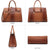 Fashion embossed Shoulder Top Handle Satchel Tote Bag with Matching Clutch l Dasein - Dasein Bags