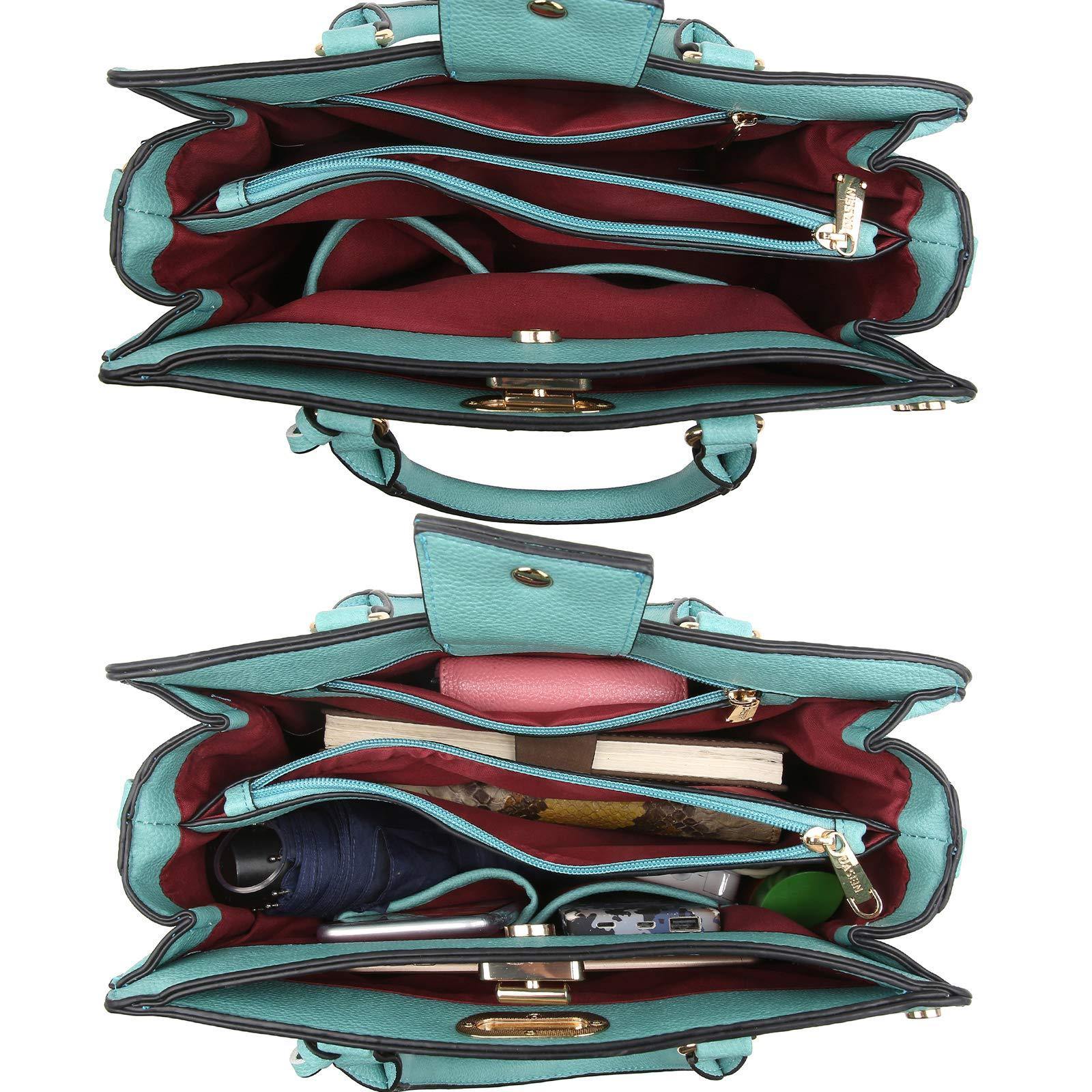 Studded Handbag with Matching Wristlet - Dasein Bags