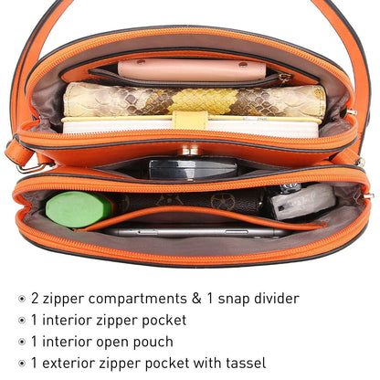 Tassel Front Zipper Crossbody Bag - Dasein Bags