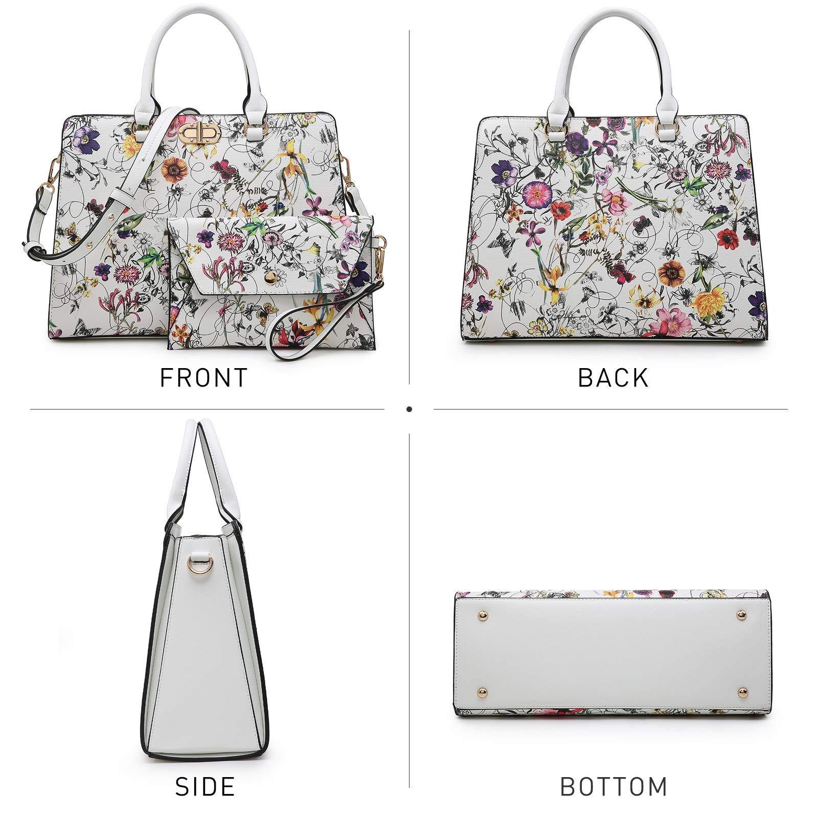 Twist Lock Handbag with Matching Wristlet - Dasein Bags