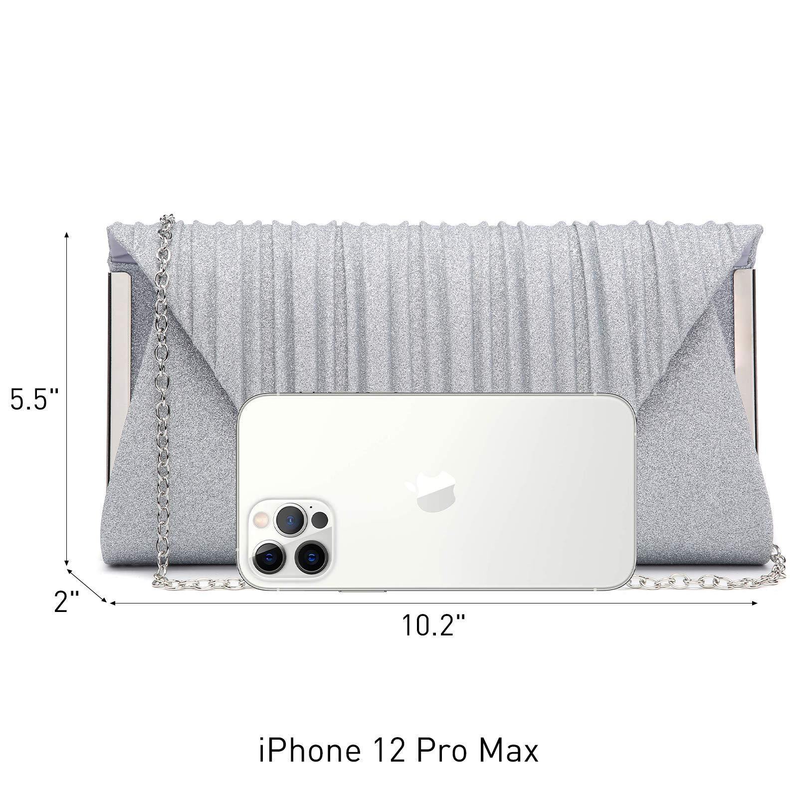 Dasein Glitter Flap Envelope Clutch Purses Evening Bags Wedding Party Prom Purse - Dasein Bags