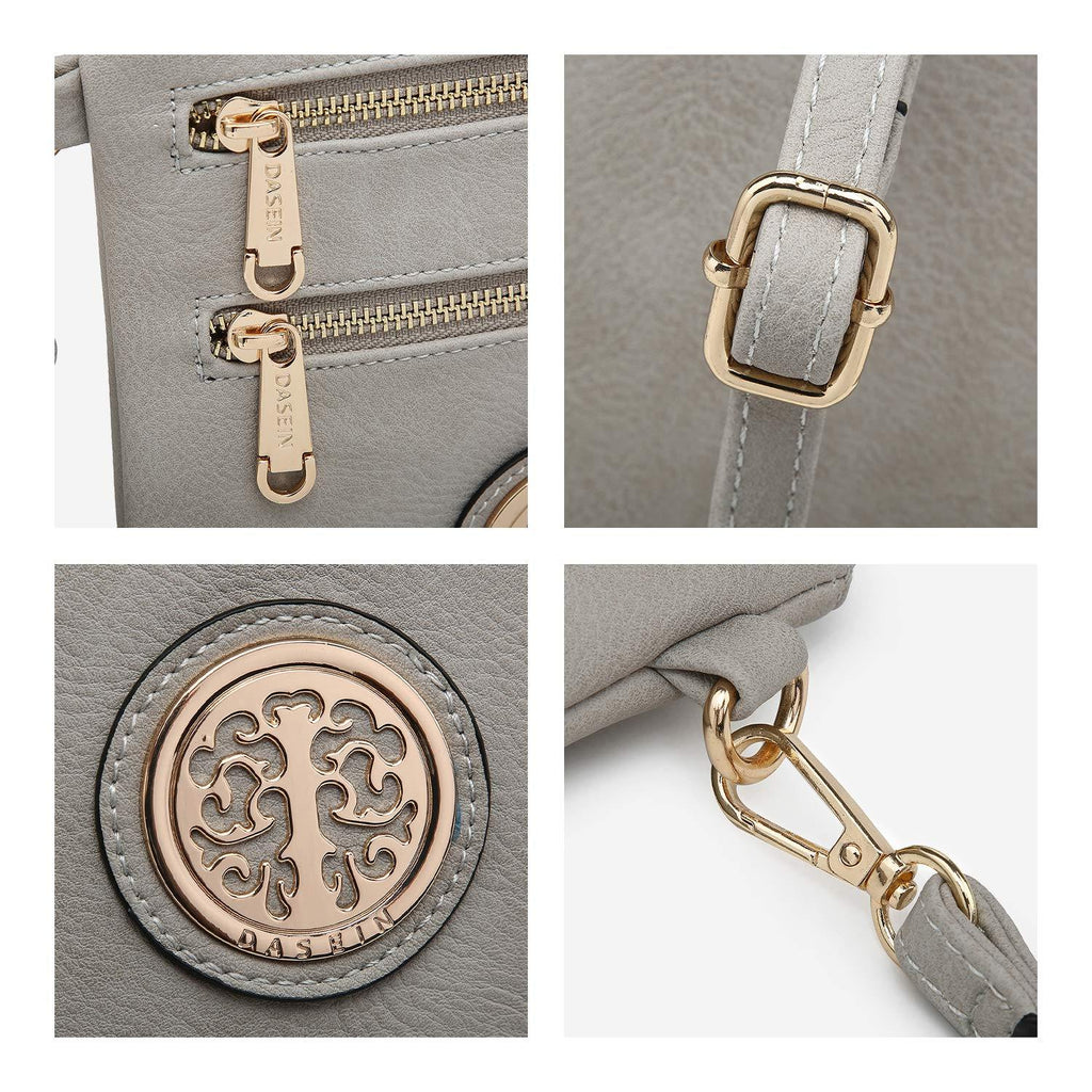 Women PU Leather Lightweight Crossbody Bag with Multi Pockets l Dasein - Dasein Bags