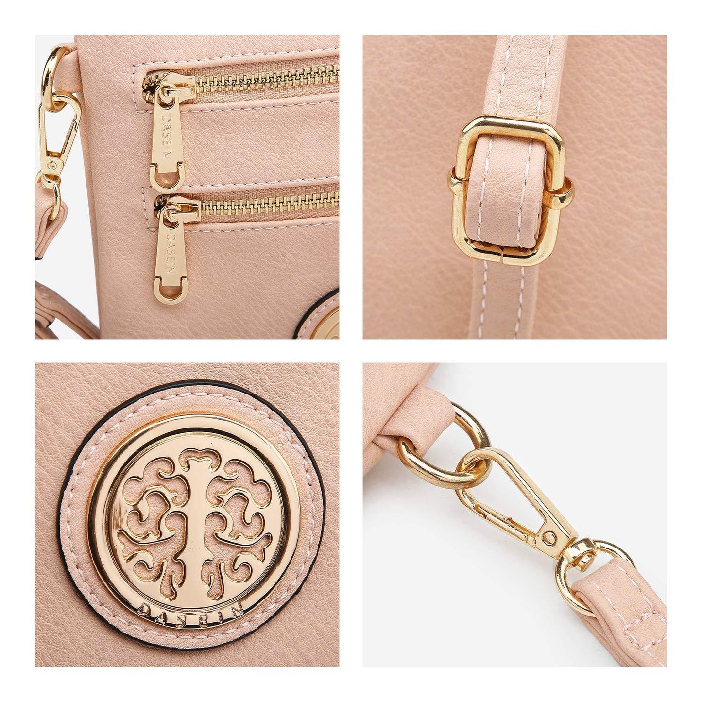 Women PU Leather Lightweight Crossbody Bag with Multi Pockets l Dasein - Dasein Bags