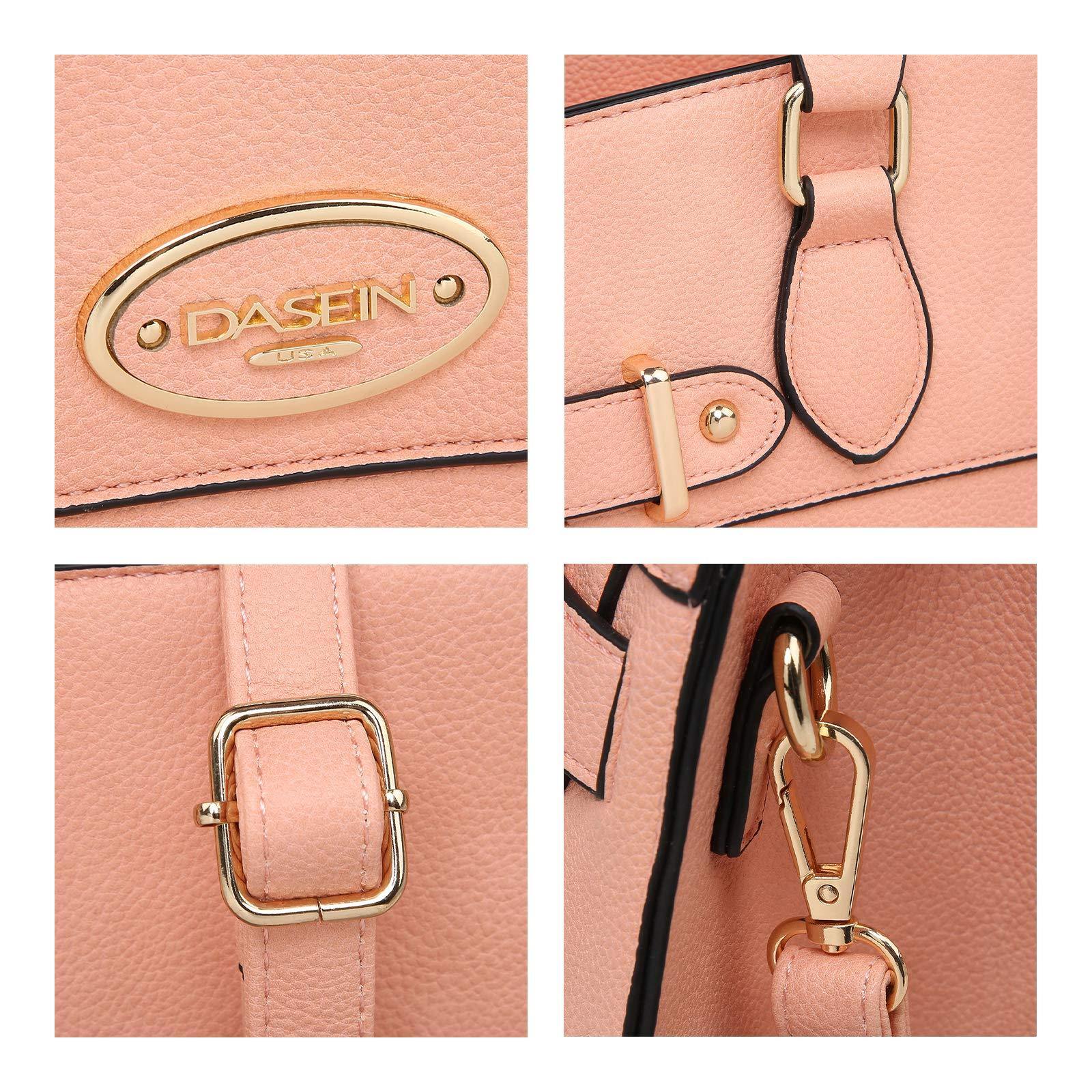 Ladies Shoulder Bag Top Handle Satchel Tote Work Bag with Matching Clutch l Dasein - Dasein Bags