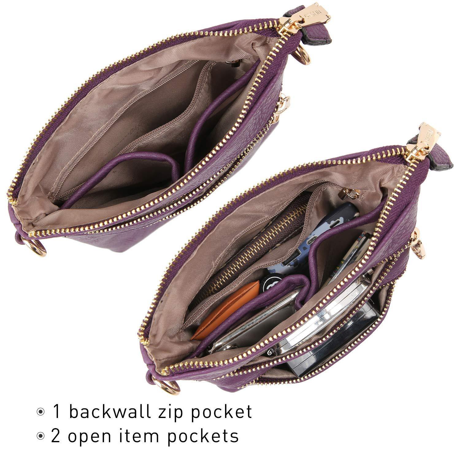 Women PU Leather Lightweight Crossbody Bag with Multi Pockets l Dasein - Dasein Bags