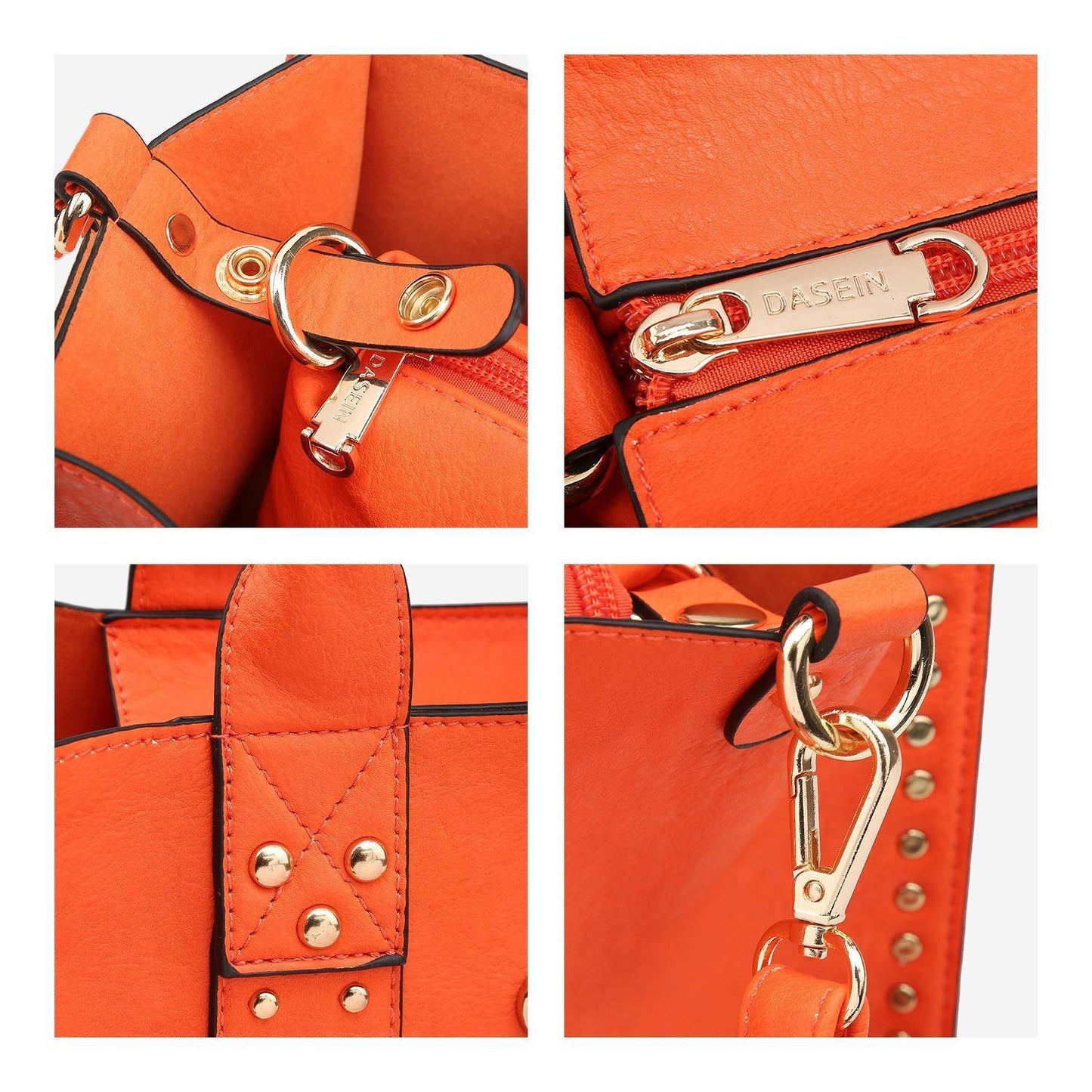 Studded 3-in-1 Top Handle Tote Handbag l Dasein - Dasein Bags