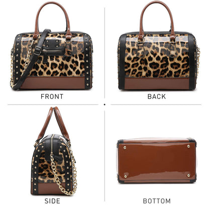 Shiny Patent Handbags Barrel Top Handle Bag for Women l Dasein - Dasein Bags