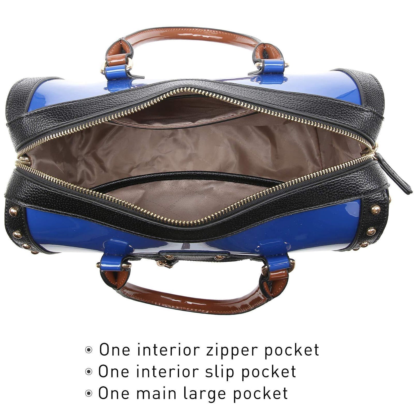 Shiny Patent Handbags Barrel Top Handle Bag for Women l Dasein - Dasein Bags