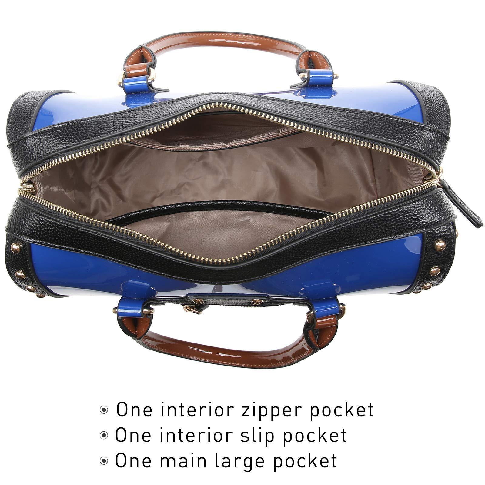 Shiny Patent Handbags Barrel Top Handle Bag for Women l Dasein - Dasein Bags