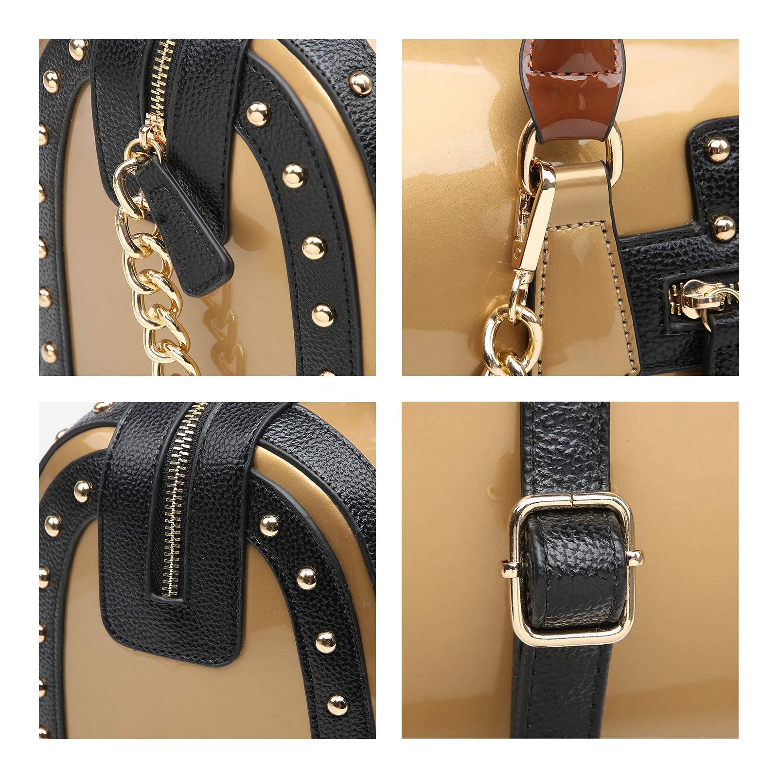 Shiny Patent Handbags Barrel Top Handle Bag for Women l Dasein - Dasein Bags