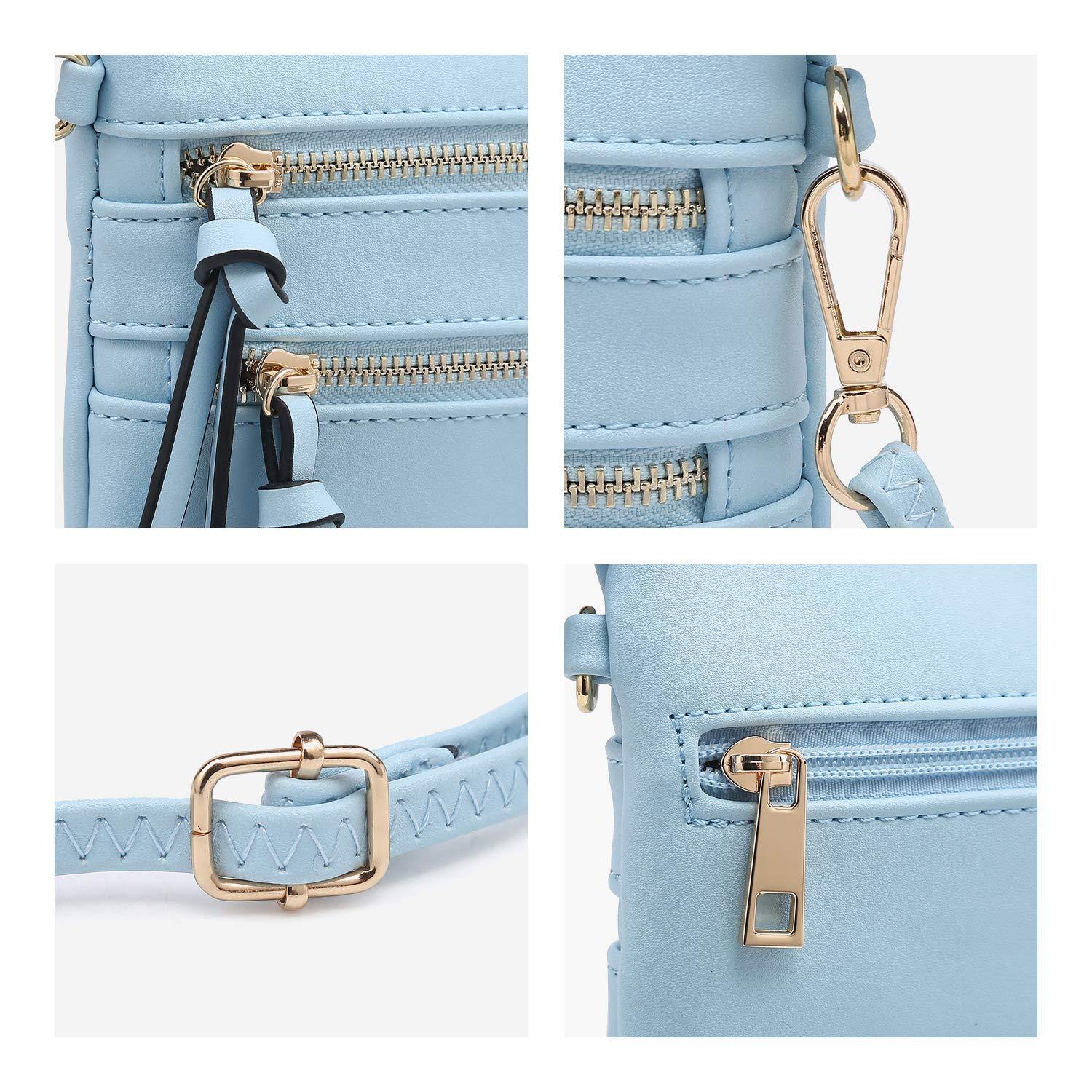 Lightweight Functional Multi Pocket Vegan Leather Shoulder Crossbody Bag l Dasein - Dasein Bags