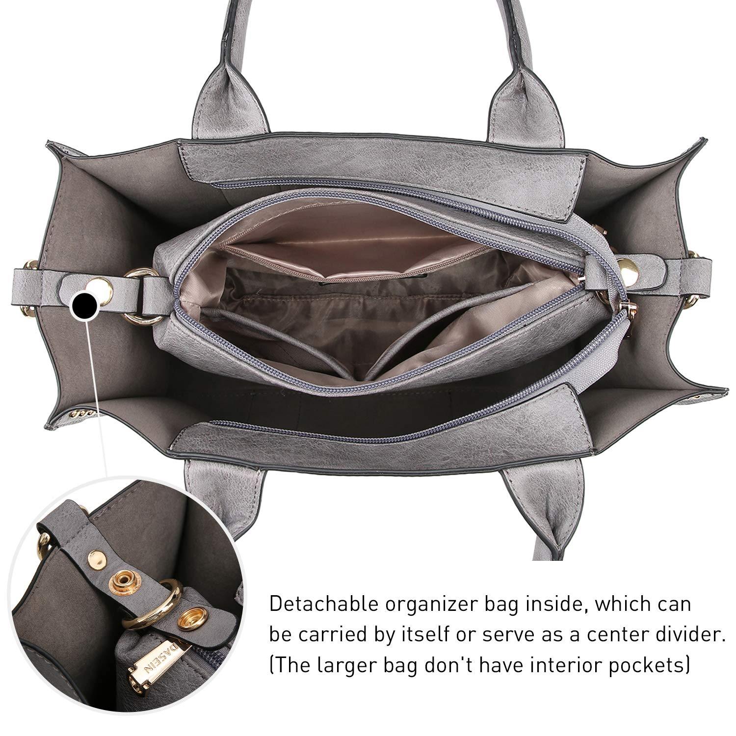 Studded 3-in-1 Top Handle Tote Handbag l Dasein - Dasein Bags