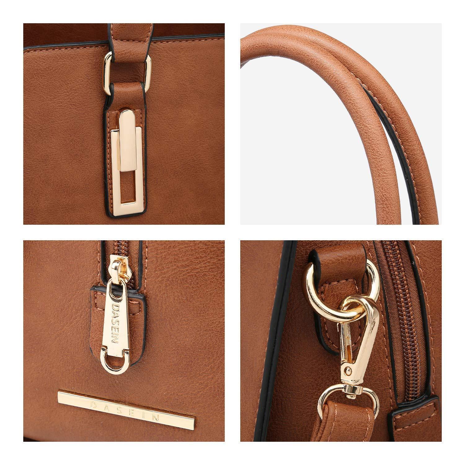 Top Handle Handbag with Matching Wristlet - Dasein Bags