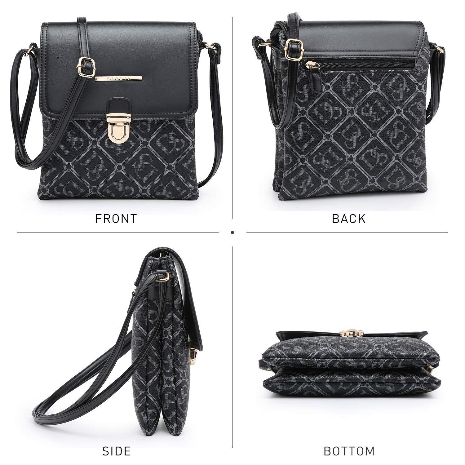 Fashion Monogram Flap Crossbody Bag - Dasein Bags