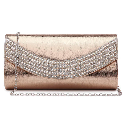 PU Leather Rhinestone Evening Bags Formal Wedding Party Purse Dasein - Dasein Bags