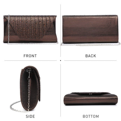 Women Glitter Rhinestone Wedding Evening Purse Envelope Clutch Dasein - Dasein Bags