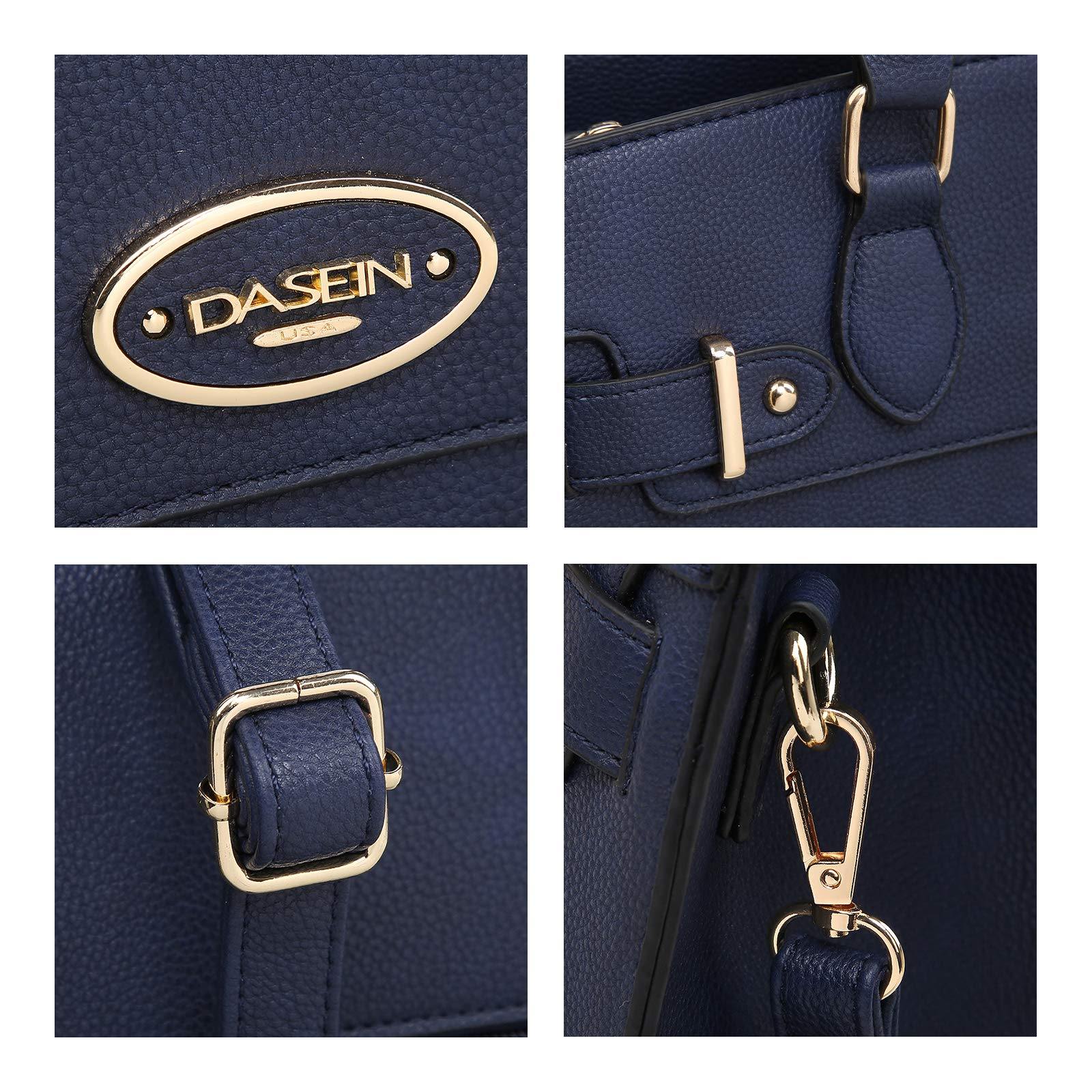 Ladies Shoulder Bag Top Handle Satchel Tote Work Bag with Matching Clutch l Dasein - Dasein Bags