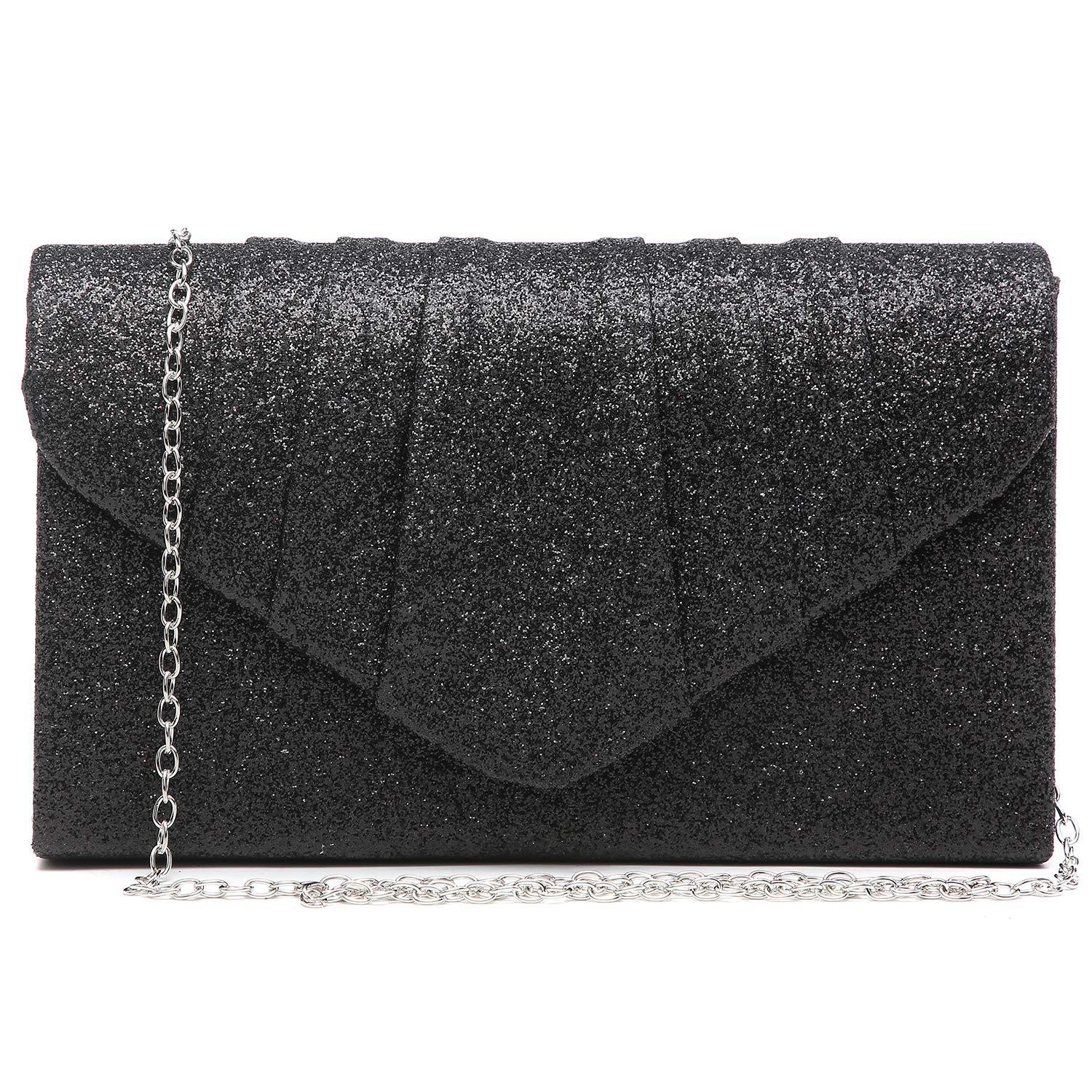 Women's Evening Bag Pleated Envelope Clutch Handbag l Dasein - Dasein Bags