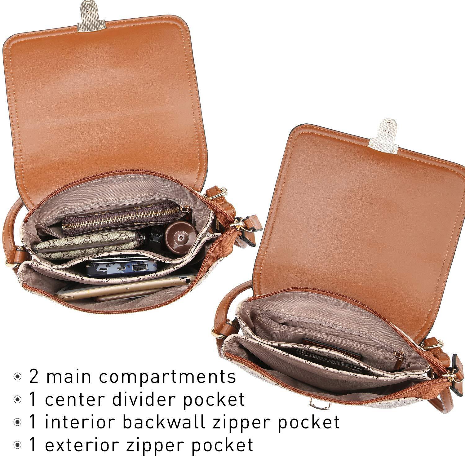 Fashion Monogram Flap Crossbody Bag - Dasein Bags