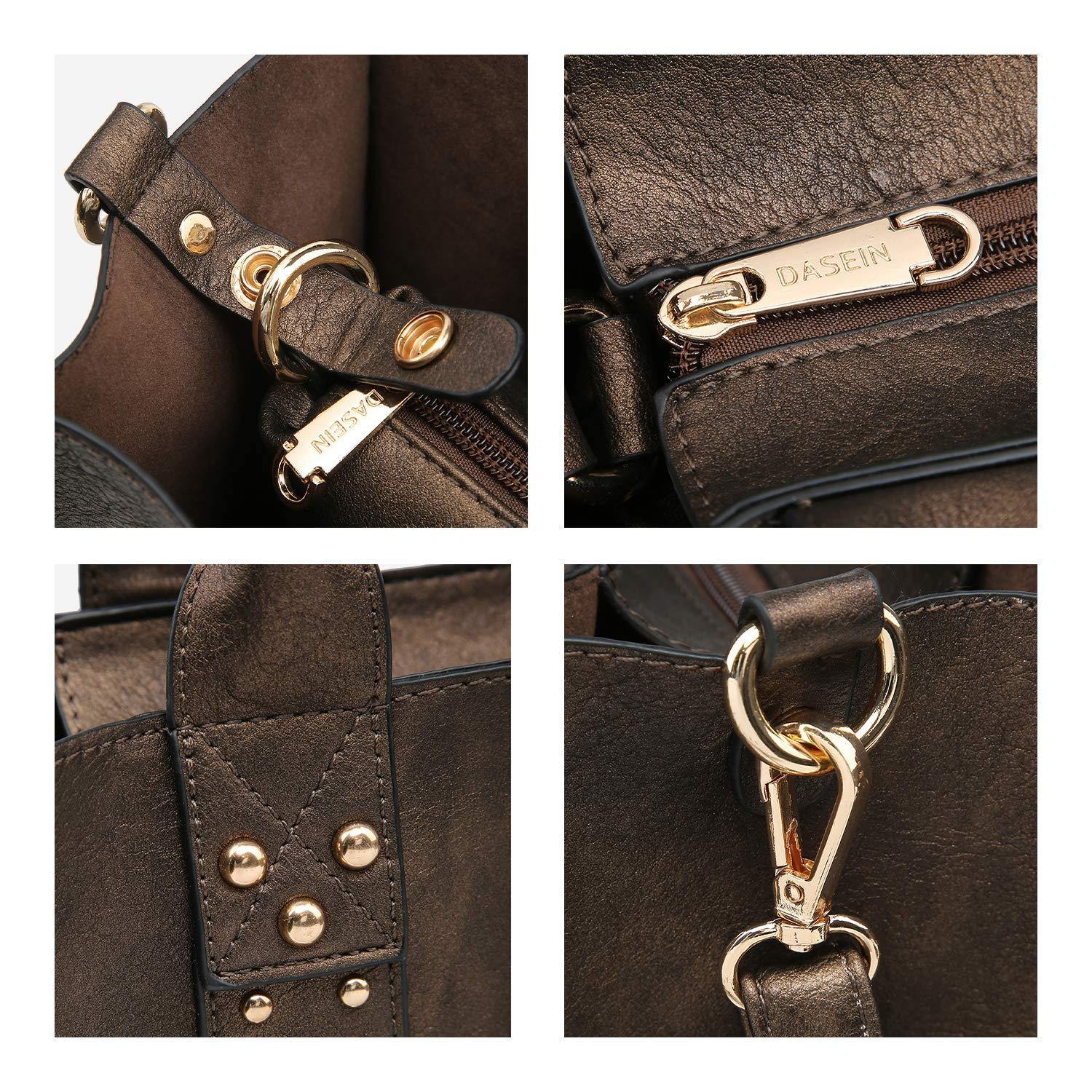 Studded 3-in-1 Top Handle Tote Handbag l Dasein - Dasein Bags