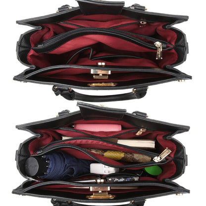 Studded Handbag with Matching Wristlet - Dasein Bags