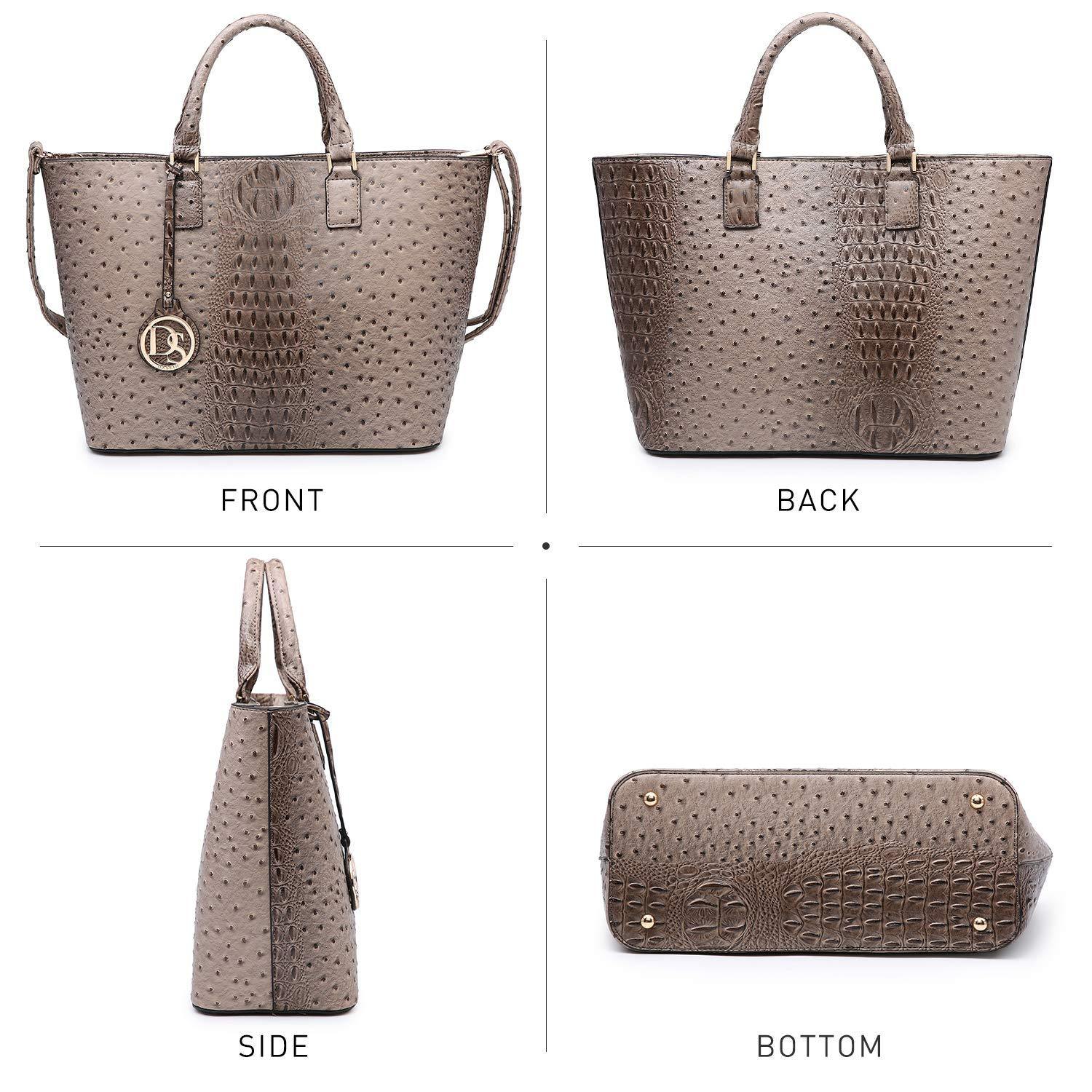 Fashion Embossed Pattern Tote with Matching Wallet - Dasein Bags